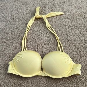 Victoria’s Secret Padded push up bikini top - light yellow - size 34B
